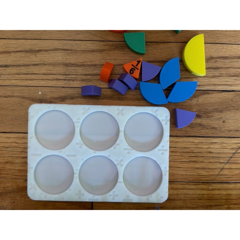 Fractions Table For Kids - 1, 1/2, 1/3, 1/4, 1/5, 1/6th Of A Circle 4 Toddlers - Picture 3 of 6